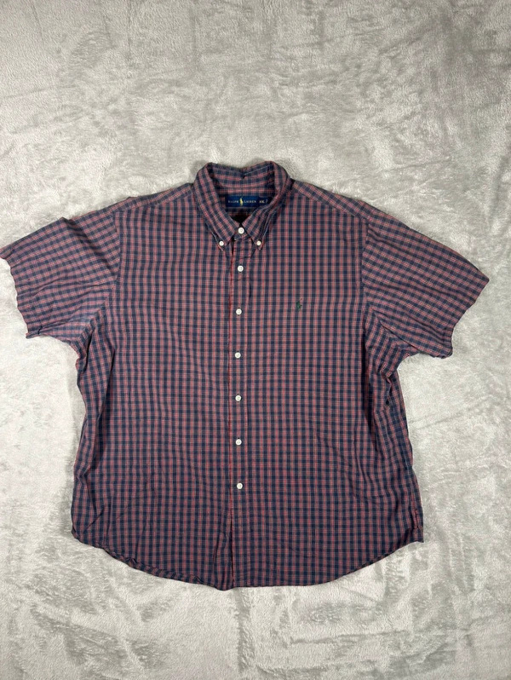 ralph lauren plaid button down shirt XXL